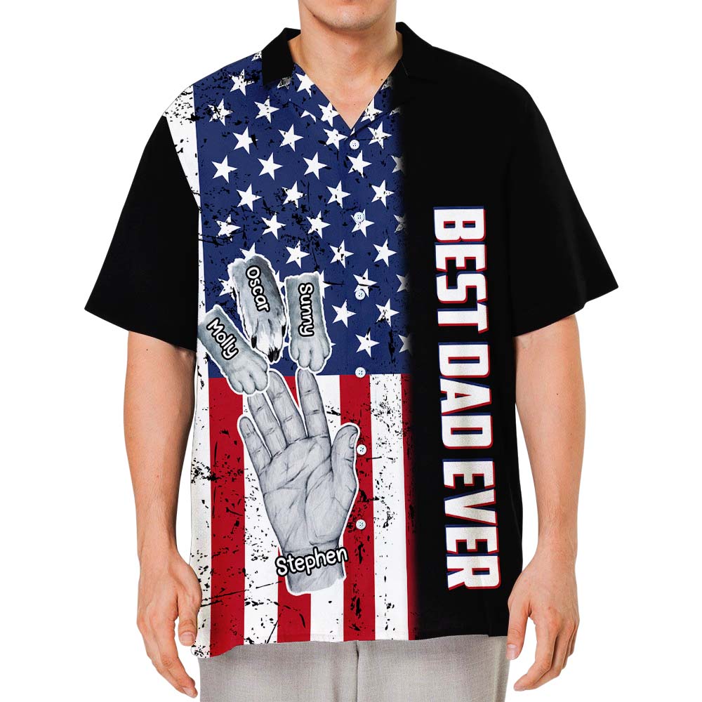Dad Hand - Personalized Custom Hawaiian Shirt