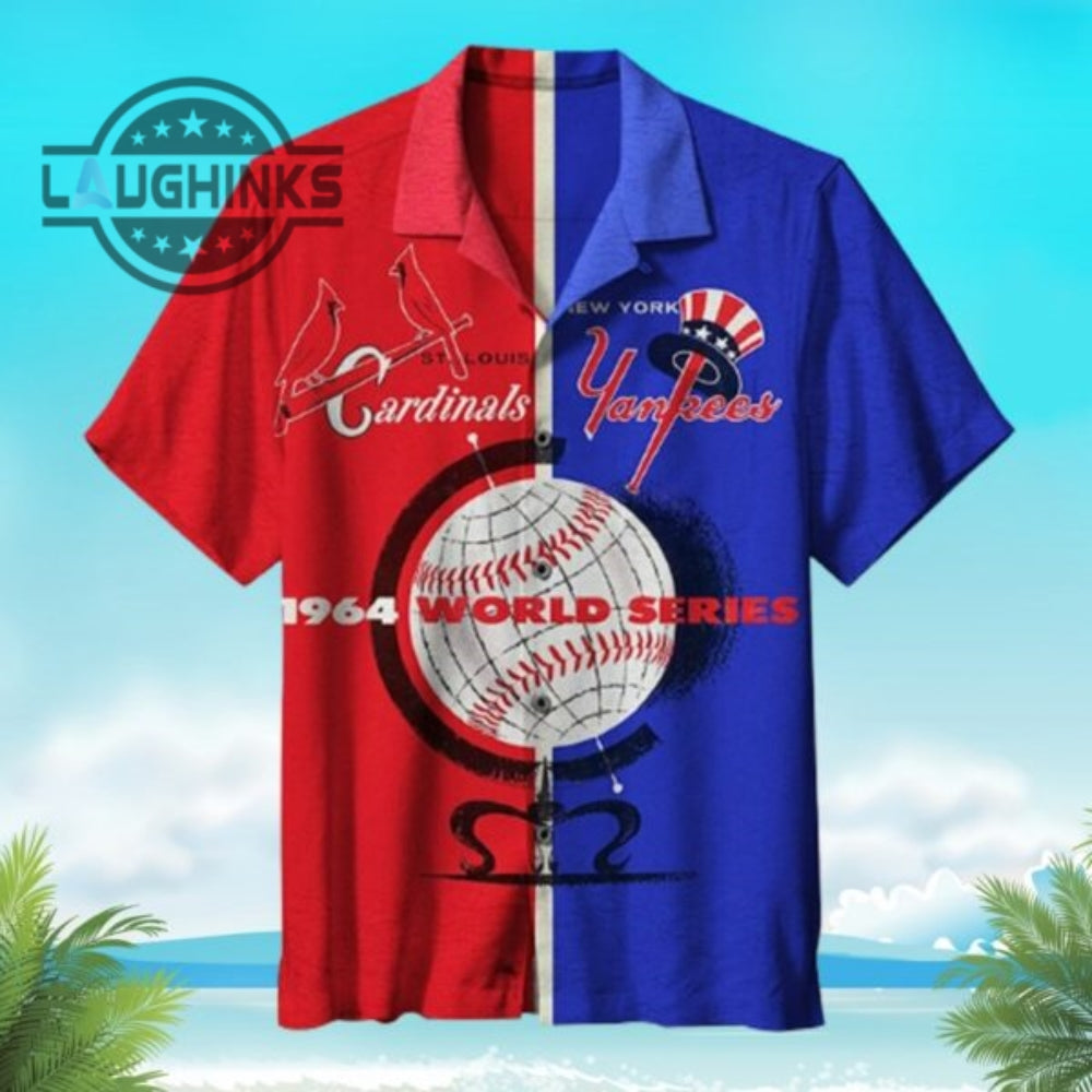 Mlb Yankees St Louis Cardinals Hawaiian Shirt Gift For Fans St Louis Cardinals Hawaiian Shirt Ny Yankees Button Up Shirt And Shorts Mlb Baseball Aloha Beach Shirt