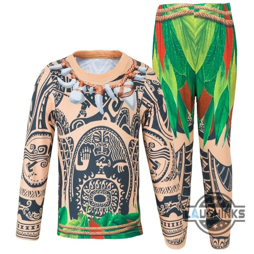 Moana Maui Shirt Moana Cosplay Costume T Shirt Sweatshirt Hoodie Sweatpants Hawaiian Shirts And Shorts NEW
