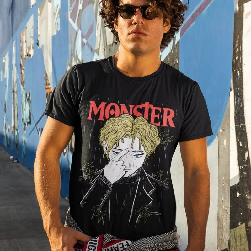 Monster Johan Liebert Kenzo Tenma Unisex Shirt , Monster Anime Shirt Fan Art Mystery Manga, Gift for manga fan,Anime...