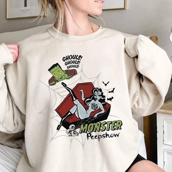 Monster Peepshow Shirt Vintage Halloween Shirt Halloween Shirt, Halloween Monsters Shirt