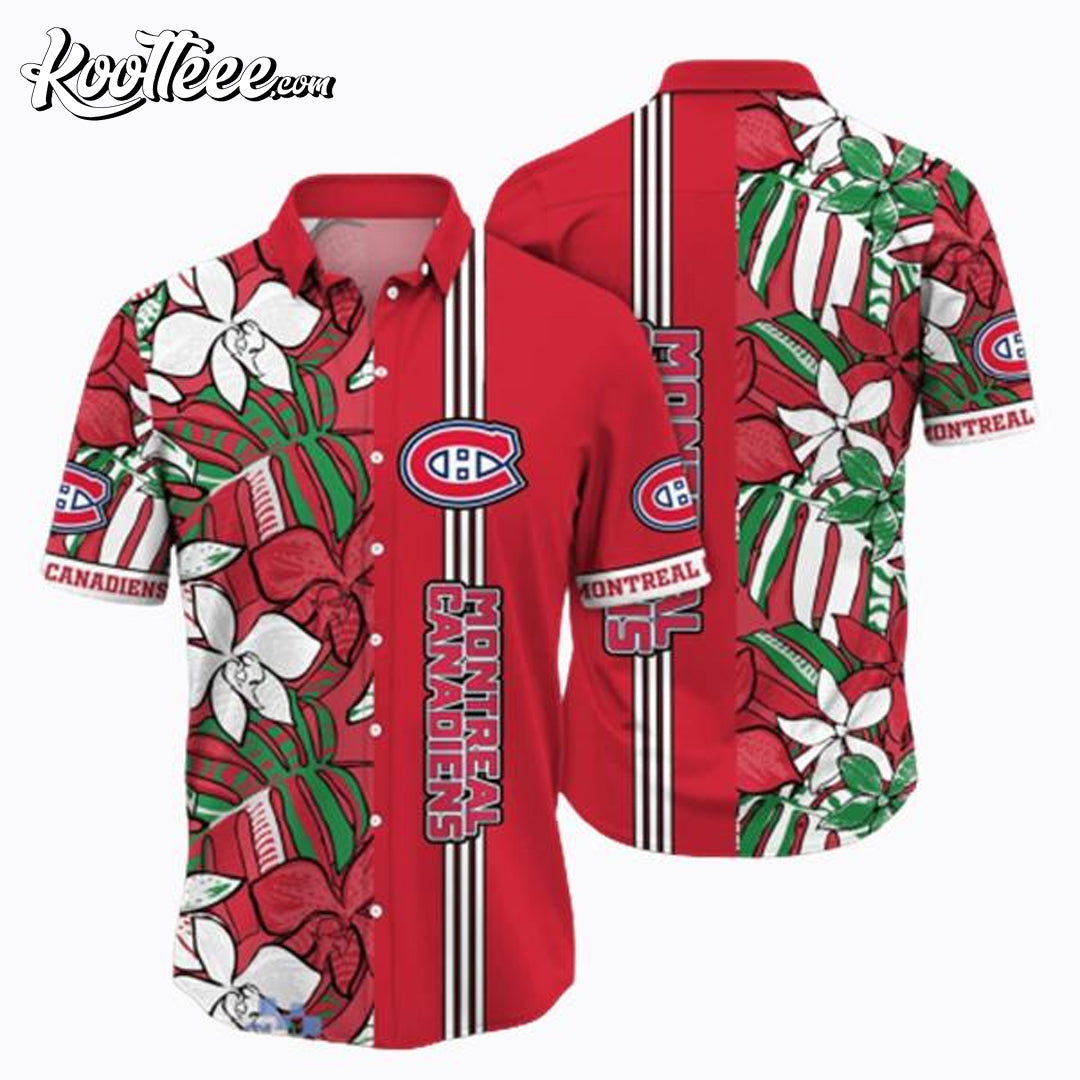 Montreal Canadiens NHL Flower Hawaiian Shirt