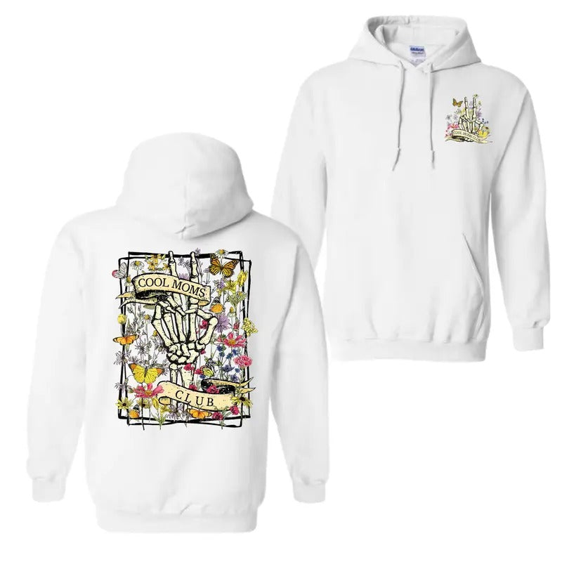 Mother's Day Cool Moms Club 2 Sided Funny Halloween Mom Hoodie T-Shirt - Unisex Shirt Sweatshirt | InkThreadWorks.com