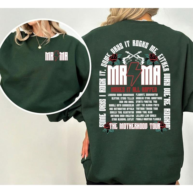 Motherhood Shirt, Some Days I Rock It Sweatshirt, Mama lighting bold Shirt, Mama Funny Tour Shirt, Mother's Day Funny Shirt, Mama Skeleton Shirt