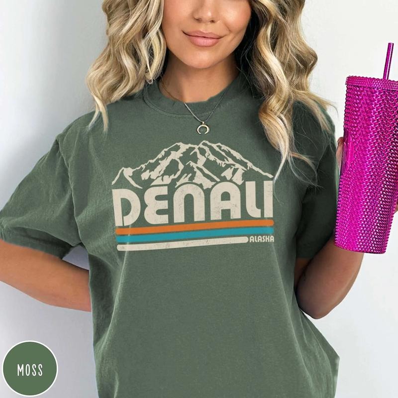 Mount Denali National Park Shirt, Alaska T-shirt, Denali Park Shirt Mount McKinley Tee Alaska Cruise Shirt Mountaineering...