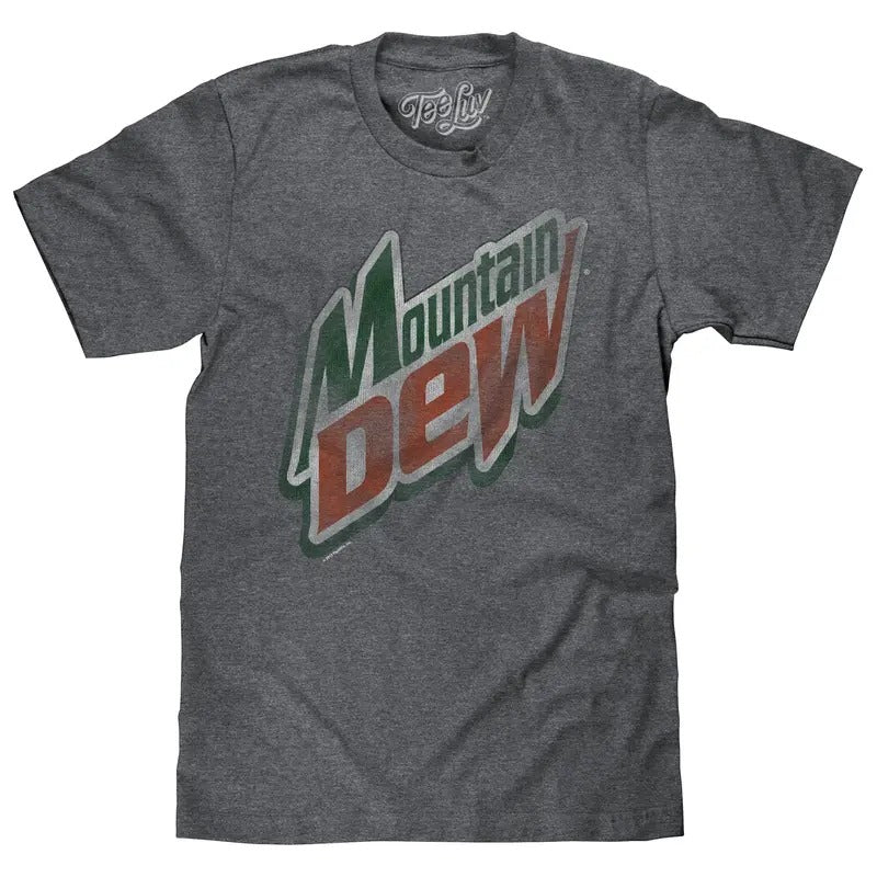 Mountain Dew Logo T-Shirt - Gray Hoodie, Sweatshirt | InkThreadWorks.com
