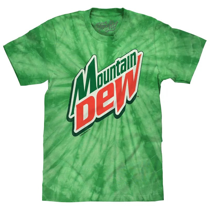 Mountain Dew Logo Tie Dye T-Shirt - Spider Kelly Hoodie, Sweatshirt | InkThreadWorks.com