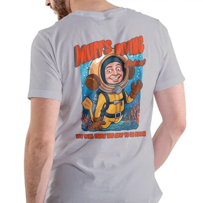 Muff's Diving School. We will teach you how to go down T Shirt Casual Cotton Hoodie, Sweatshirt | InkThreadWorks.com