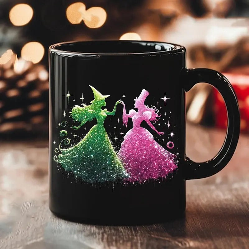 Mug, 'Wicked' the Movie Musical, Broadway Fan Gift, 11oz 15oz Black Coffee Cup, Musical Theater Lover Present, Gift Ideas
