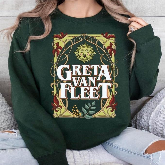 Music Tour Shirt, Retro Music Lover, Floral Boho Music Festival Sweatshirt, Music Concert Tour 2025 Crewneck, Gift for Fans