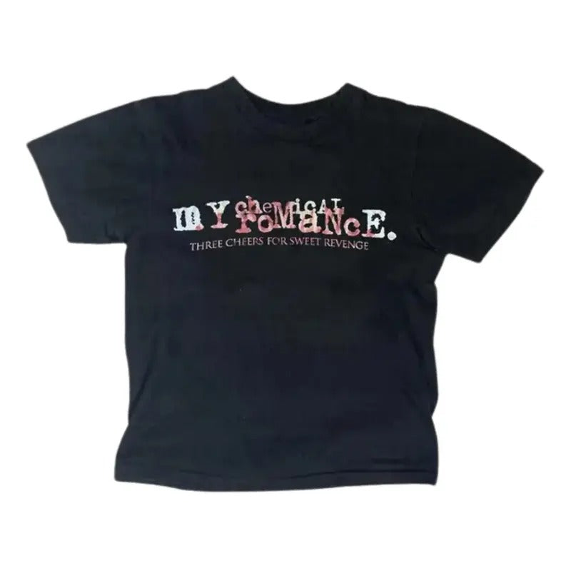My Chemical Romance Baby Tee, Gothic Emo Girl Baby Tees, Clothes 2000s, Y2k Top Women Streetwear, Emo Girl Tops, Grunge...