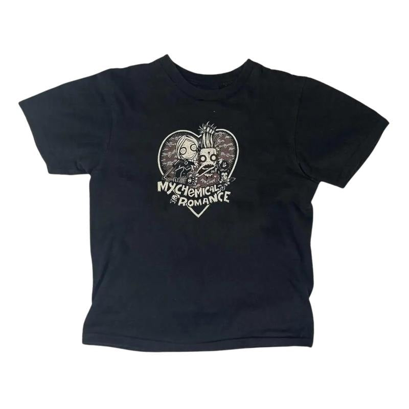 My Chemical Romance Baby Tee, Vintage Graphic Tee, Vintage Casual Short Sleeve, Y2k Top Women Streetwear, Gothic Emo Girl Tops, Women Fitted T-Shirt