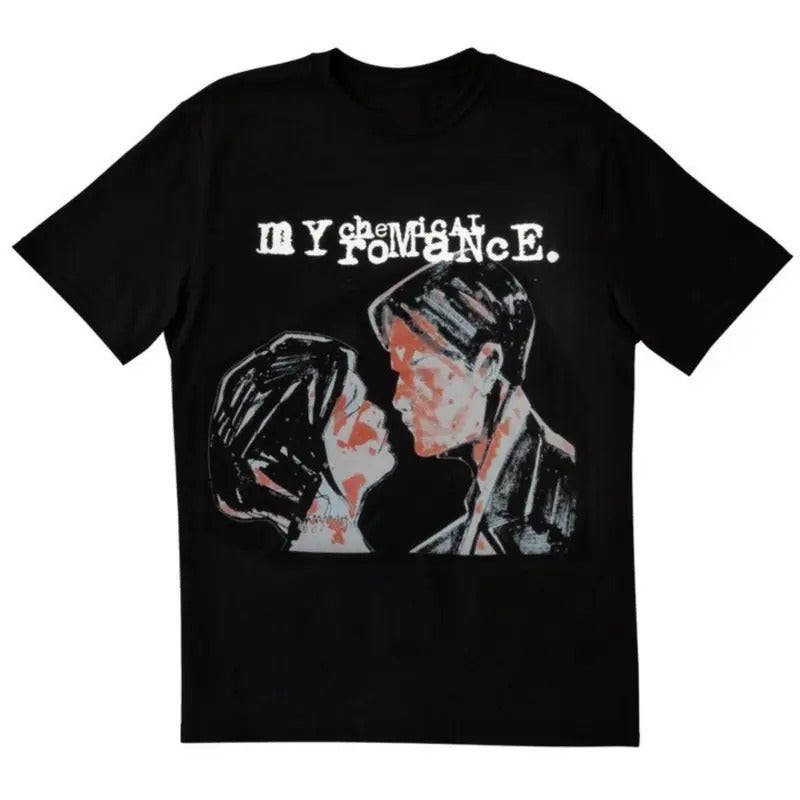 My Chemical Romance Romance T-Shirt, Emo Punk Graphic Tee, Vintage Rock Streetwear for Men, Unisex Emo Graphic Shirt, Music Fan Gift Menswear Top