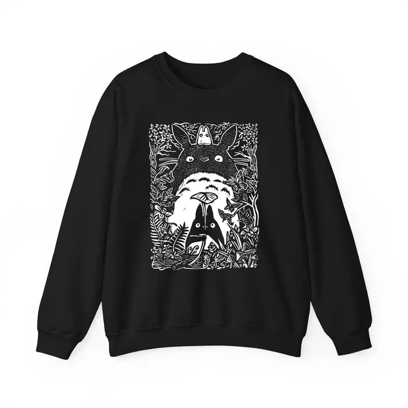 My Neighbor Totoro Sweatshirt, Studio Ghibli Shirt, Spirited Away, Miyazaki Hayao, Studio Ghibli Fans, Anime Christmas Sweatshirt