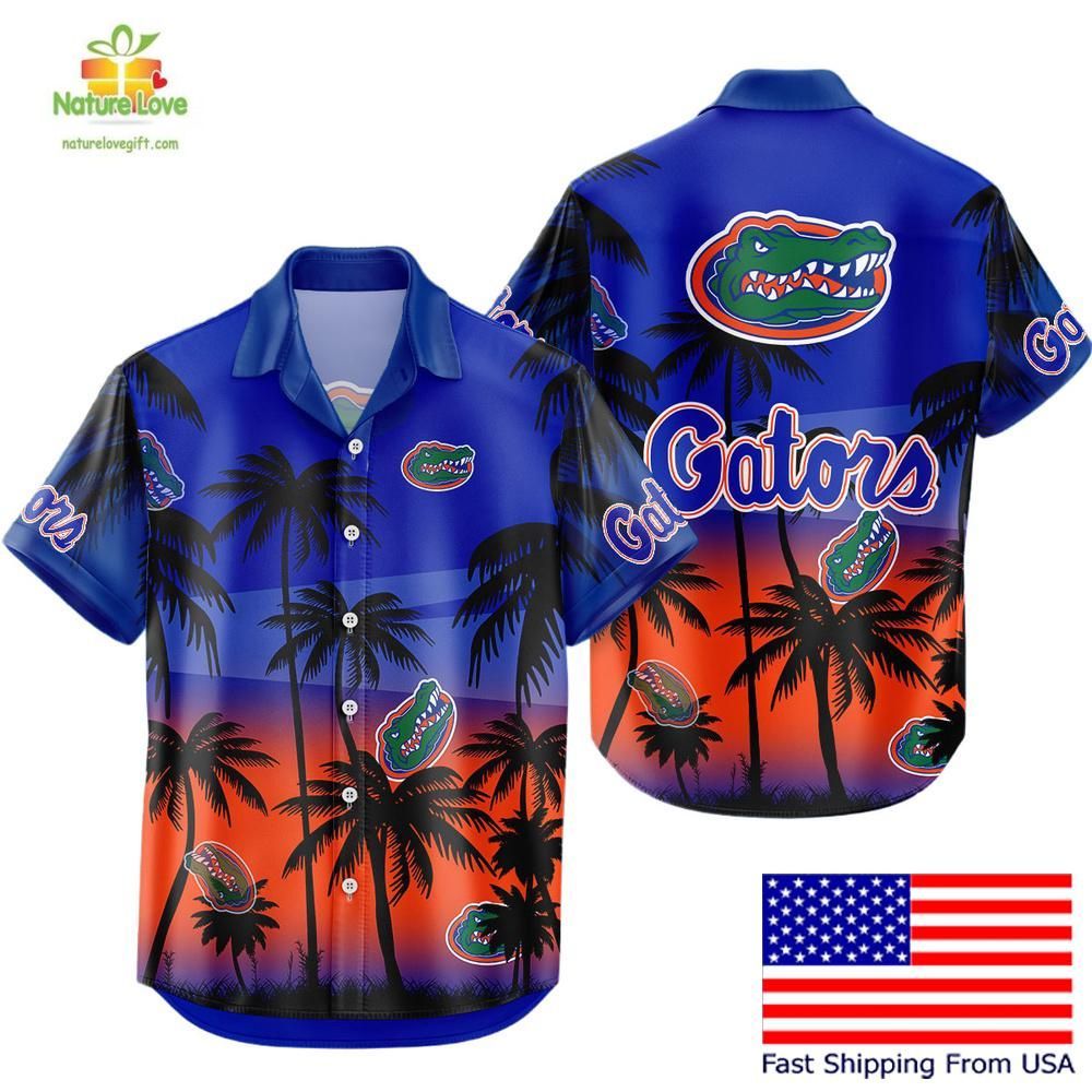 Florida Gators Hawaiian Shirt Tropical Coconut Forest Fan Apparel