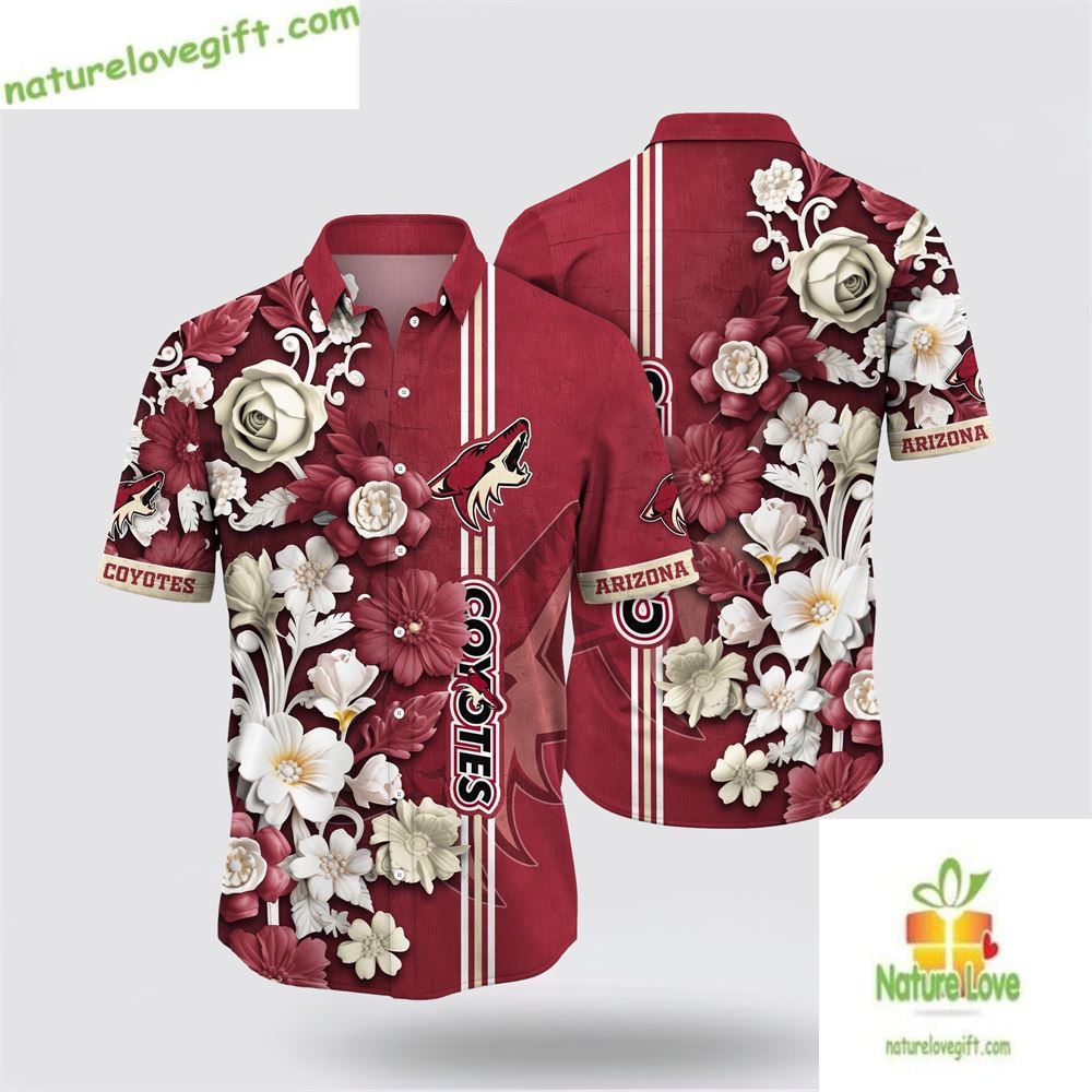 Arizona Coyotes Tropical Floral Hawaiian Shirt Summer LV Y9LQBZ0B