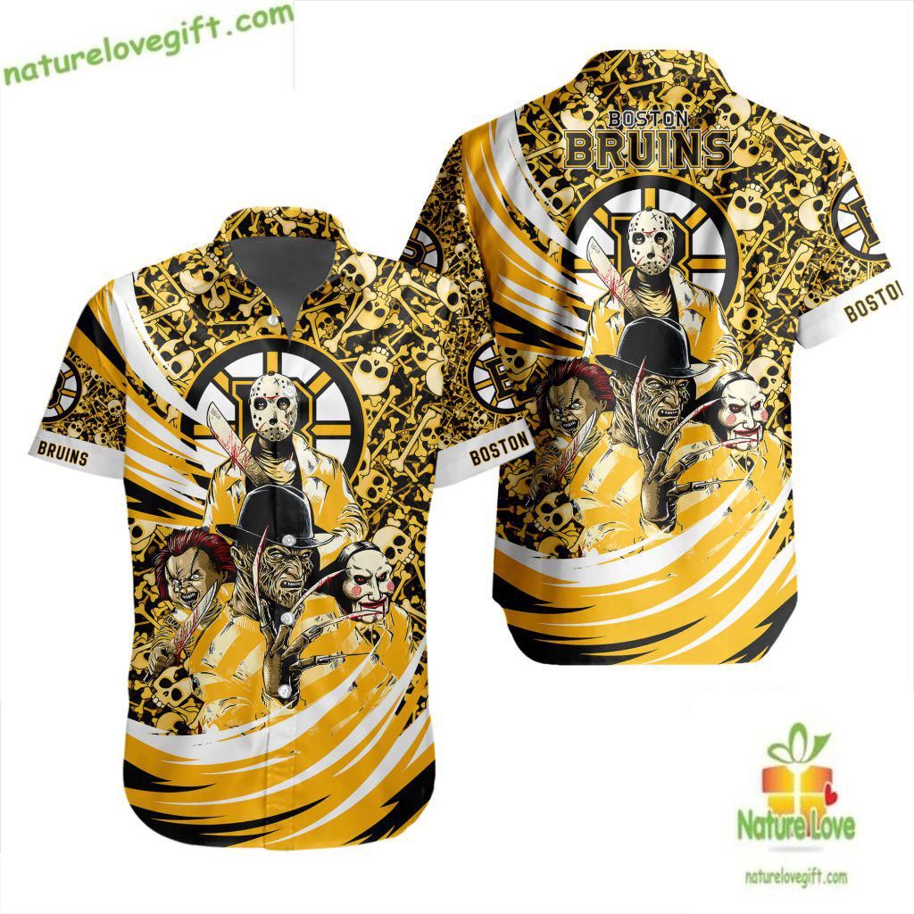 Boston Bruins Hawaiian Shirt Halloween Hockey Fan Gift LV56BB8E50BF3AC927