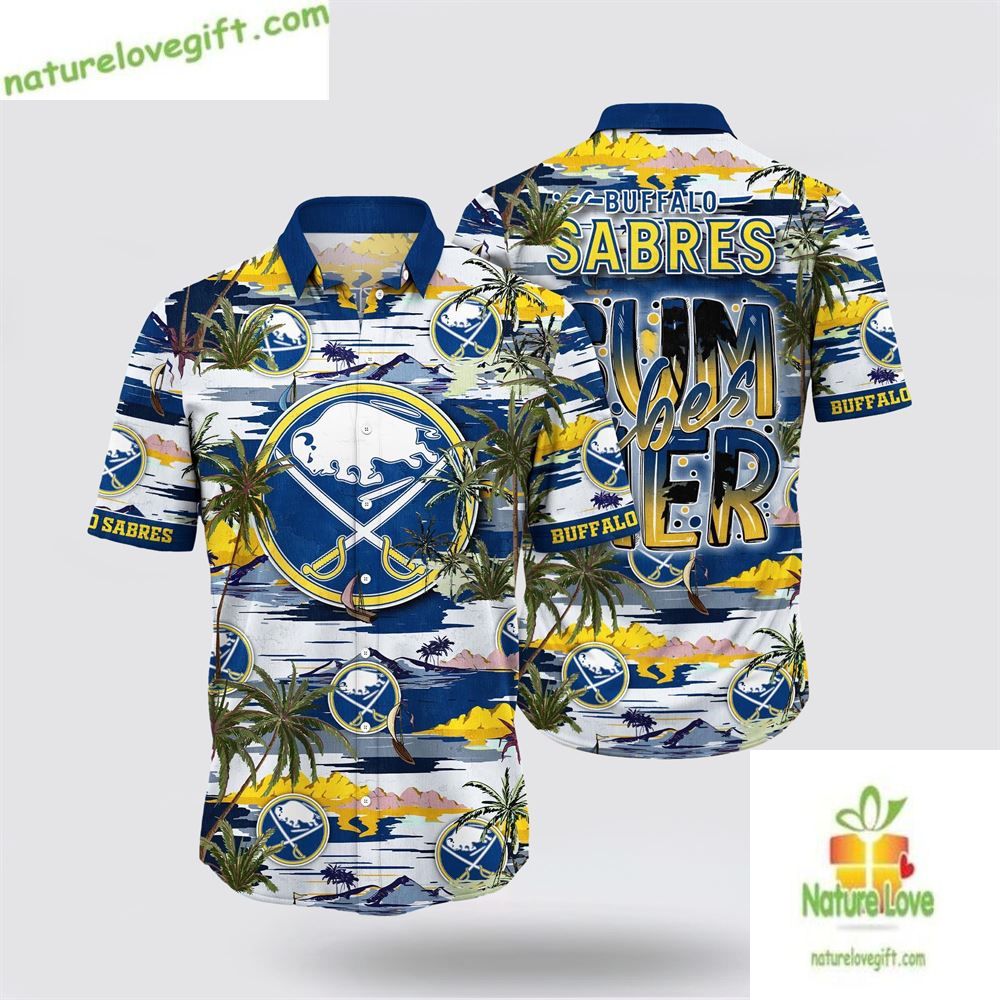 Buffalo Sabres Hawaiian Shirt Tropical Summer Desert Island Fan Gear
