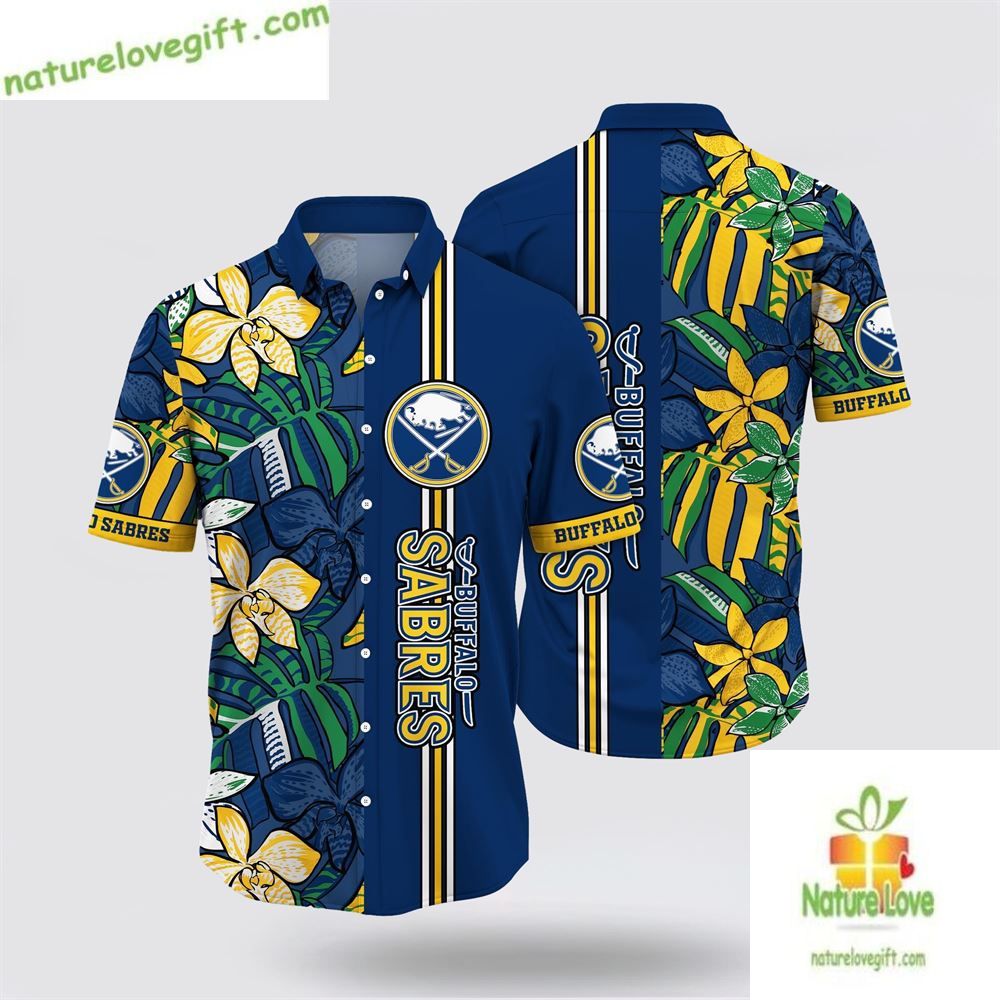 Buffalo Sabres Hawaiian Shirt Tropical Floral Summer Shirt LV XUOFBFZL