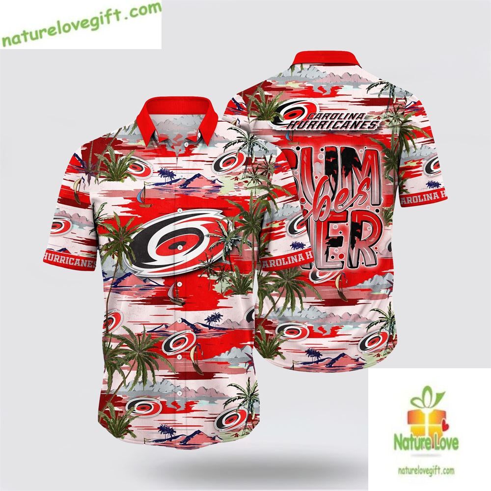 Carolina Hurricanes Hawaiian Shirt Tropical Summer LVHEYPO5H3
