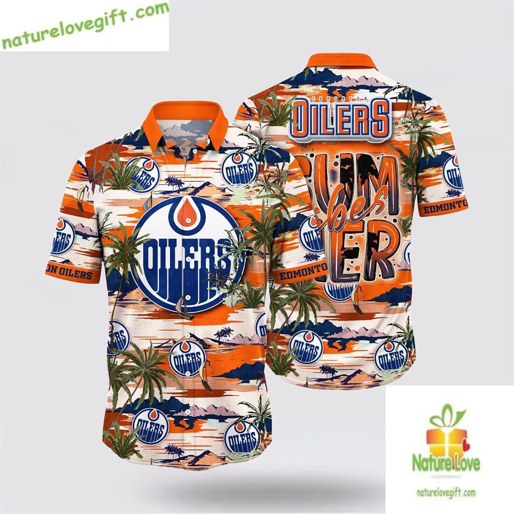Edmonton Oilers Hawaiian Shirt Tropical Summer Tee LV O9QTAM4T