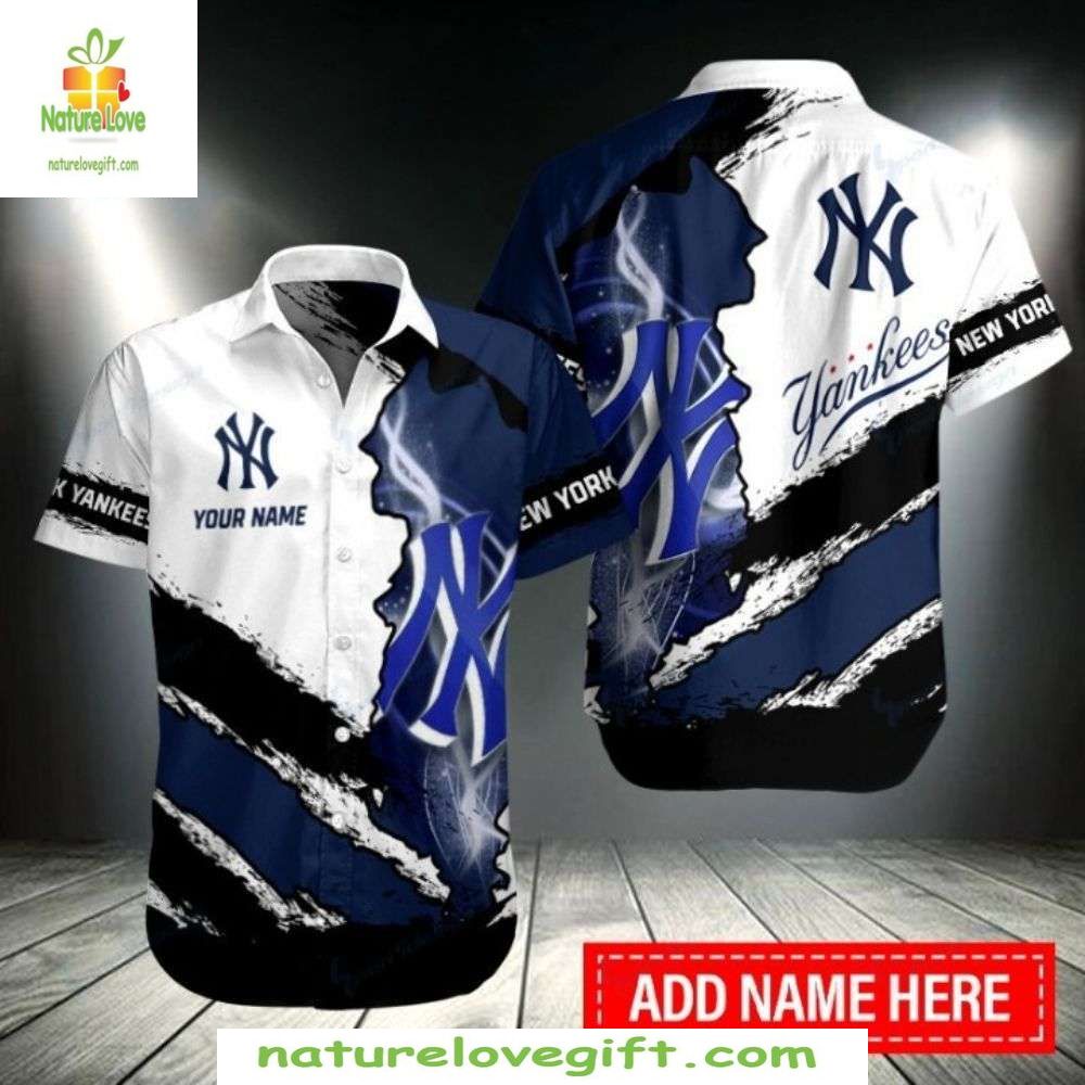 NY Yankees Hawaiian Shirt – MLB Aloha Shirt Custom Baseball Apparel