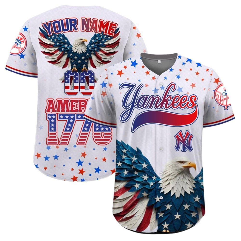 NY Yankees Independence Day Baseball Jersey 2025 - Grishko.com
