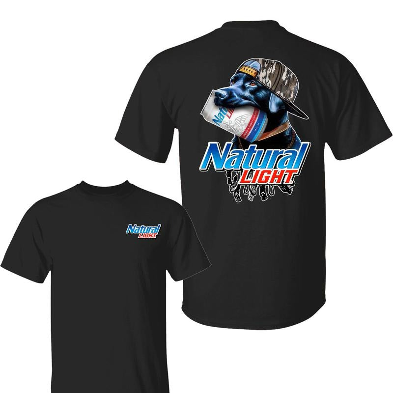 Natural Light T-Shirt, Dog Beer Natty Light Shirt, Funny Natural Light Drinking Tee, Vintage Party Graphic Shirt, Menswear Streetwear Tee