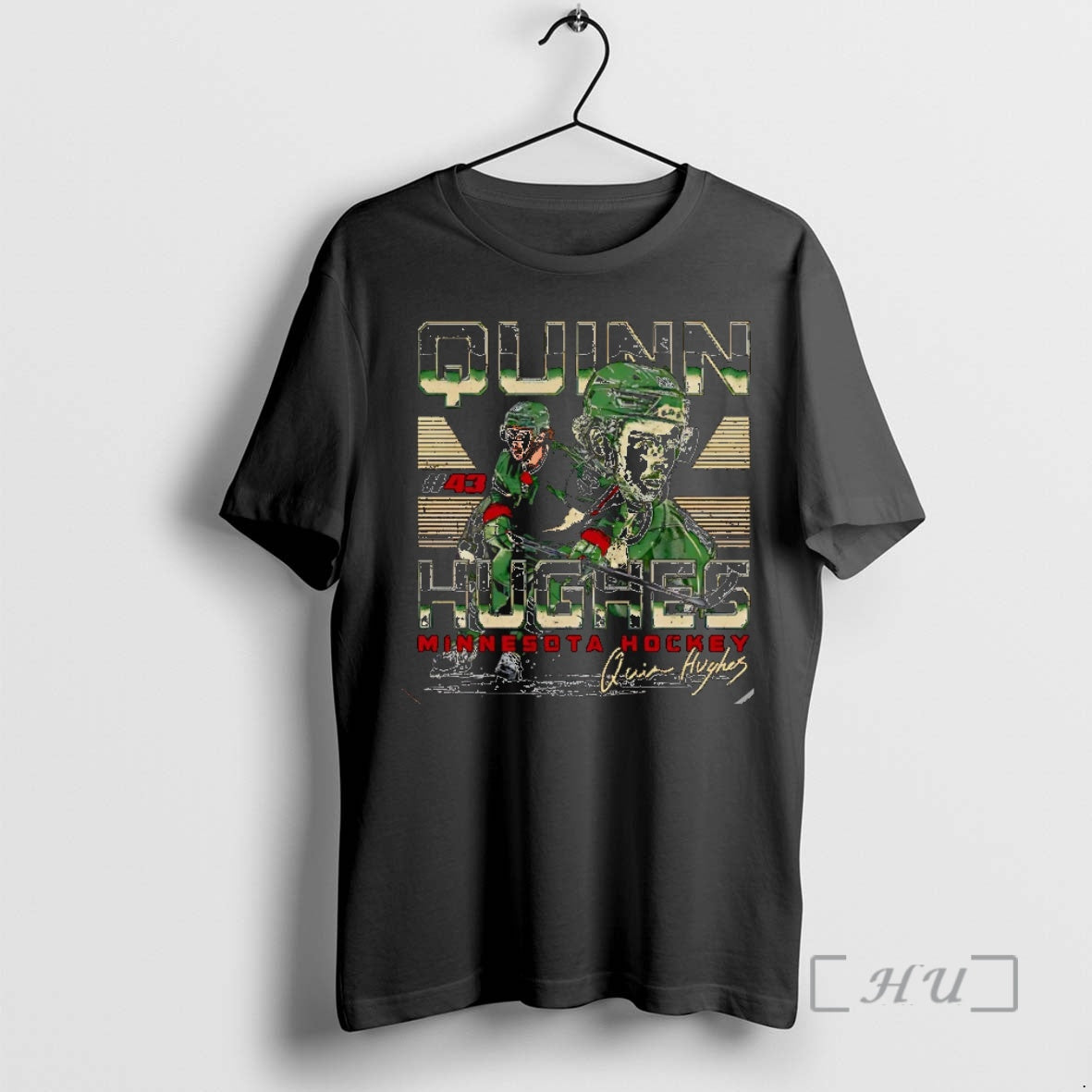 New Quinn Hughes Minnesota Wild Dual Signature Christmas T-Shirts, Hoodie, Sweatshirt | InkThreadWorks.com