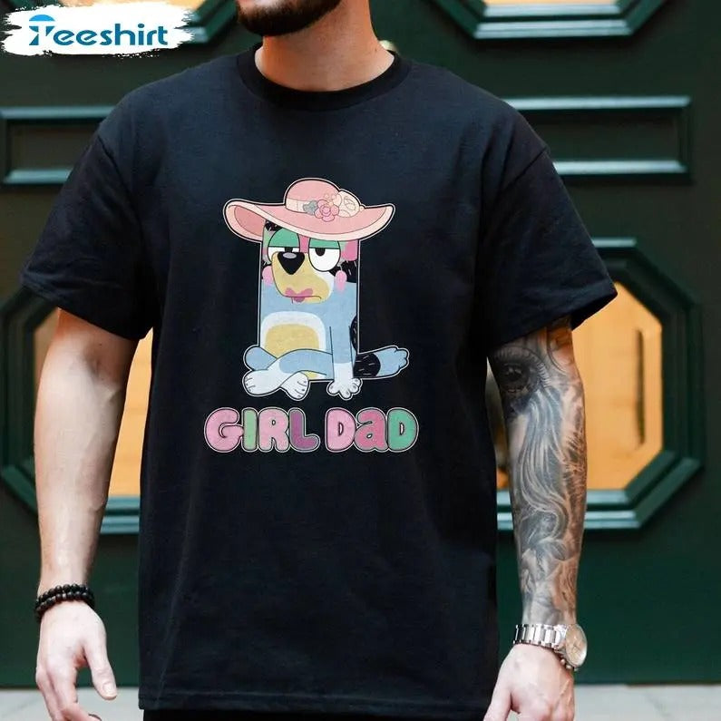 New Rare Girl Dad Unisex T Shirt , Limited Bluey Rad Dad Shirt Hoodie, Sweatshirt | InkThreadWorks.com