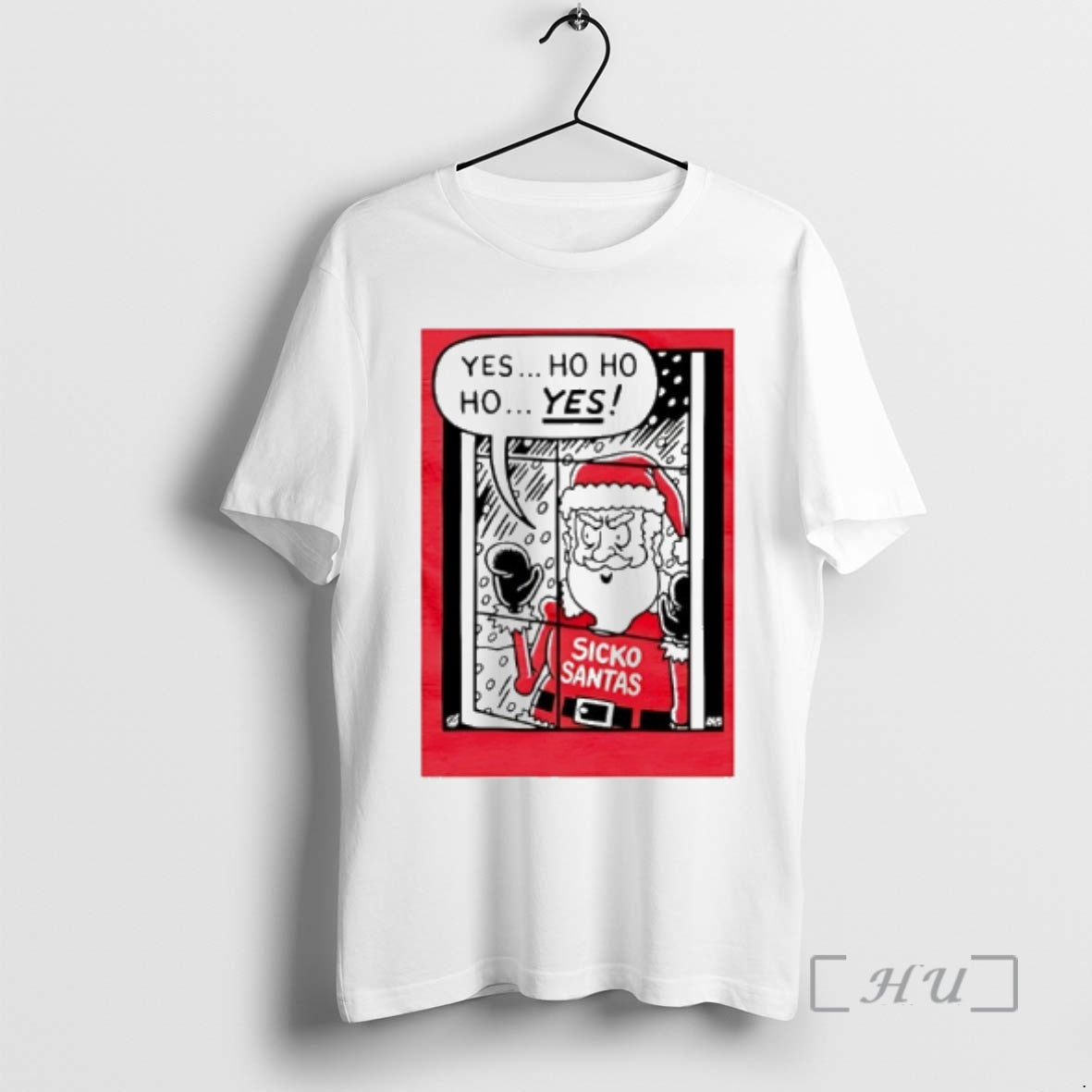New Sicko Santa Yes Ho Ho Ho Yes Comic T-Shirts, Hoodie, Sweatshirt | InkThreadWorks.com