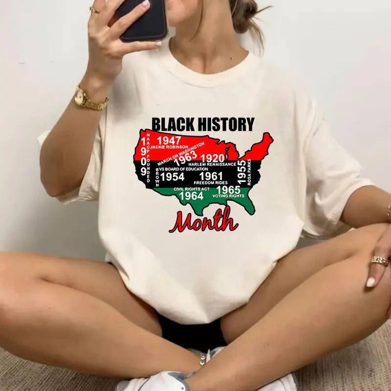 New Version Black History Month Shirt Sweatshirt, Black History Map Shirt, Human Right Tee, Equality Shirt, Trendy 2025 Shirt