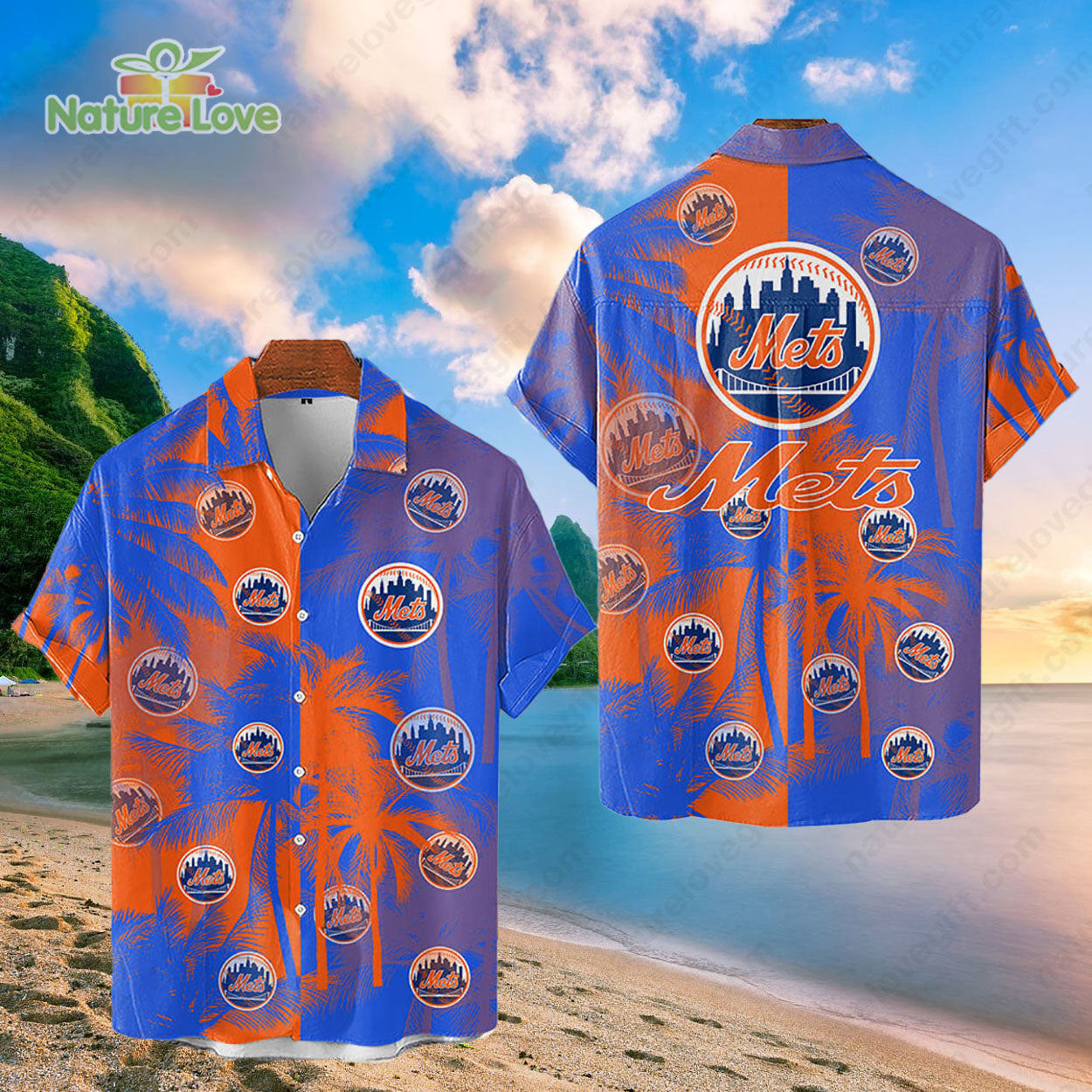 New York Mets Tropical Palm Trees MLB Hawaiian Shirt