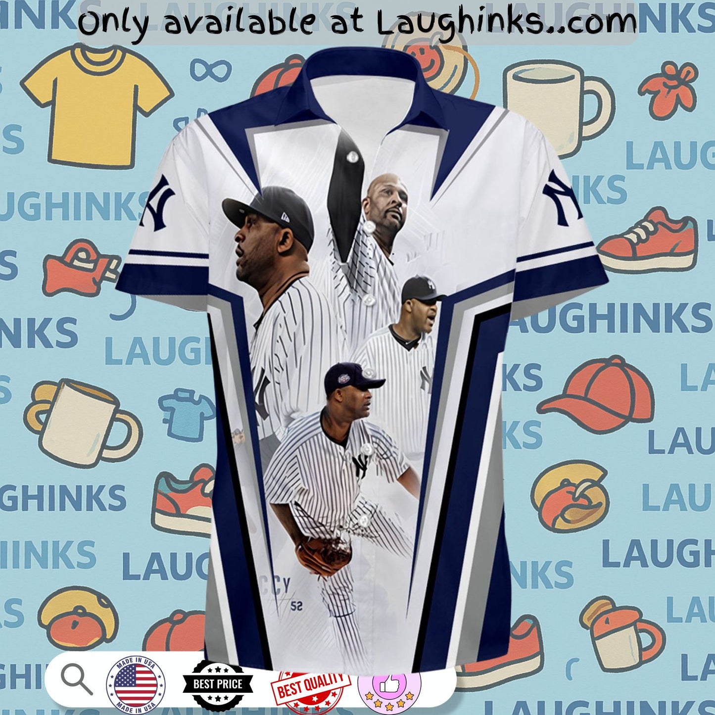New York Yankees Hawaiian Shirt Great Players Gift For Baseball Fans Ny Yankees Button Up Shirt And Shorts Mlb Baseball Aloha Beach Shirt