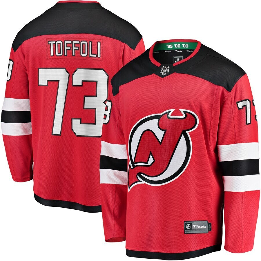 New Jersey Devils #73 Tyler Toffoli Home Breakaway Player Jersey - Red