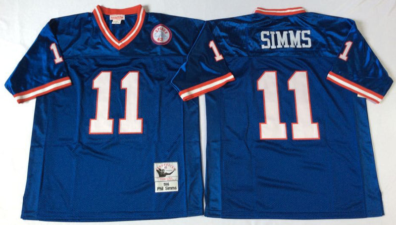New York Giants #11 Phil Simms Throwback Style 2