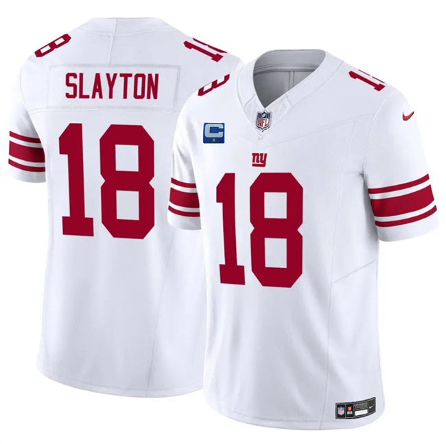 New York Giants #18 Darius Slayton White 2025 F.U.S.E. With 1-Star C Patch