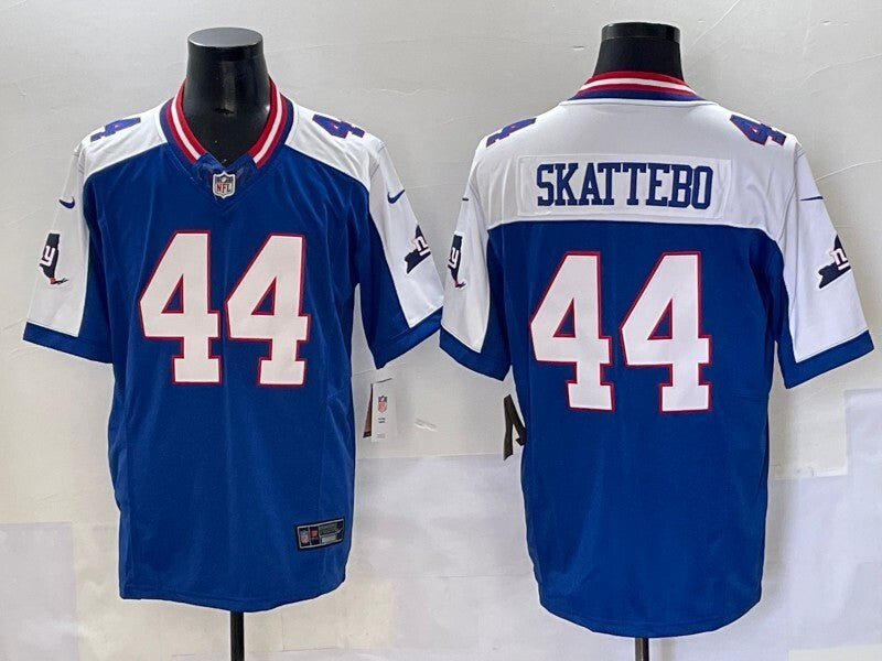 New York Giants #44 Cam Skattebo Giants Retro V3 Style 2