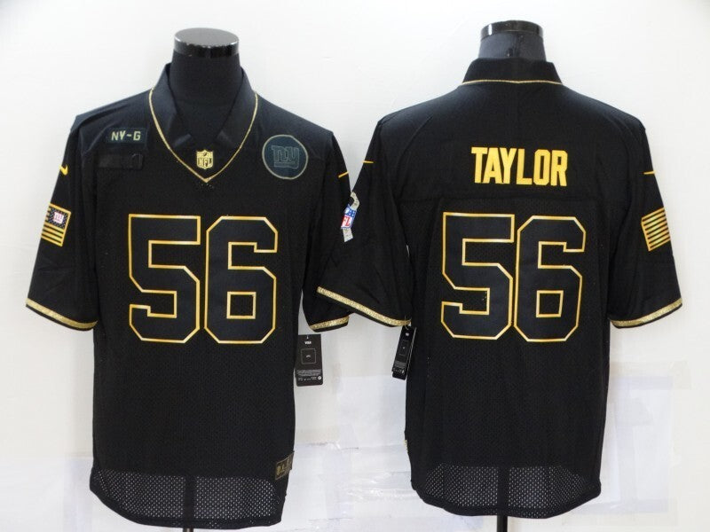 New York Giants #56 Lawrence Taylor 20 Salute Gold Text 634