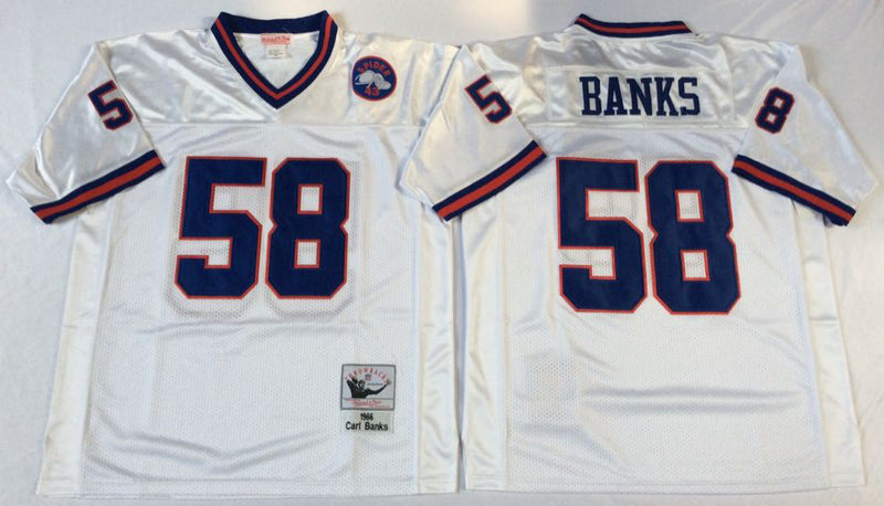 New York Giants #58 Carl Banks Throwback Style 1
