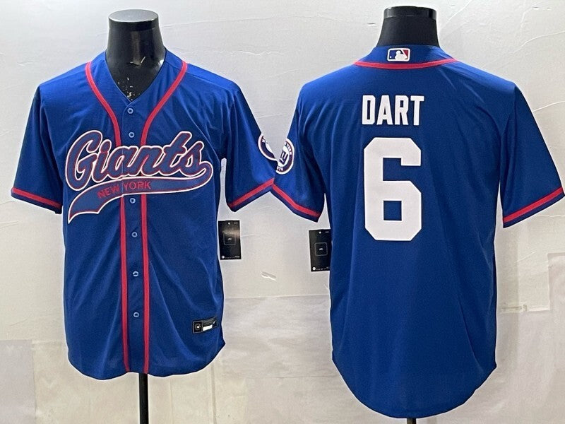 New York Giants #6 Jaxson Dart Giants Collaboration Style 3