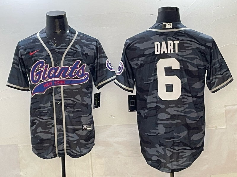 New York Giants #6 Jaxson Dart Giants Collaboration Style 4