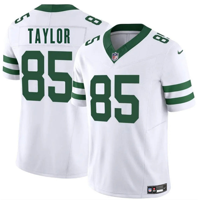 New York Jets #85 Mason Taylor White 2025 Draft F.U.S.E. Vapor Untouchable Limited