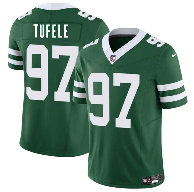 New York Jets #97 Jay Tufele Green 2025 F.U.S.E. Vapor Untouchable Limited
