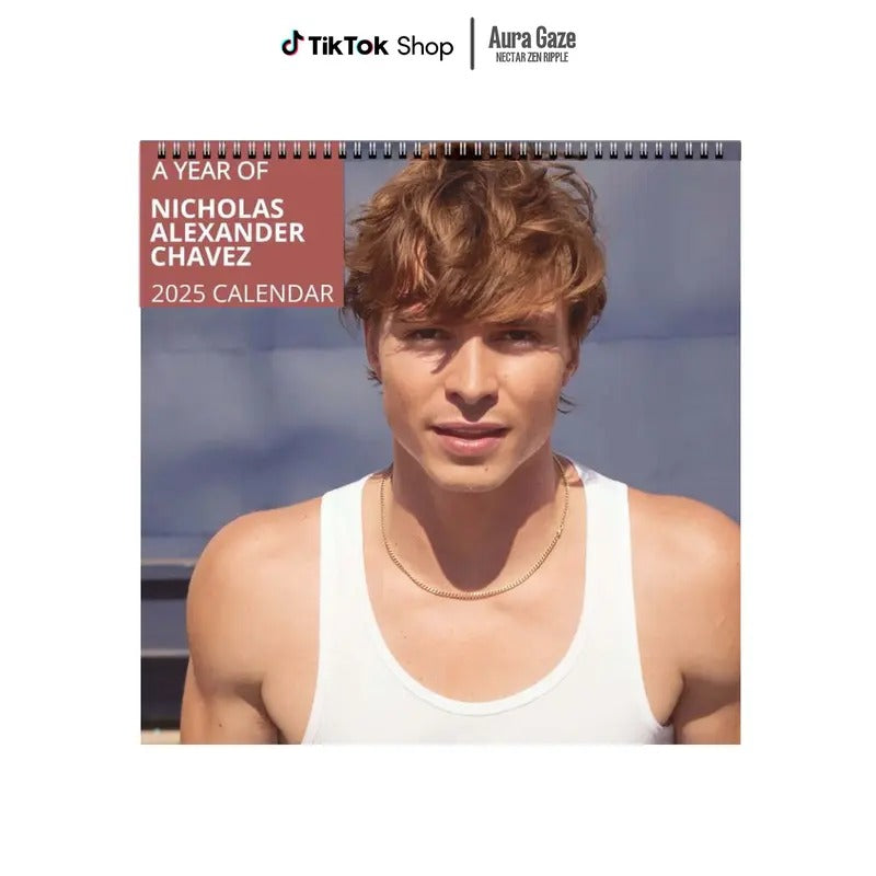 Nicholas Chavez 2025 Wall Calendar Planner, Lyle Menedez Monsters 2 Monthly Planner, Gift For Her, Celebrity Merchandise, Celebrity Crush Merch