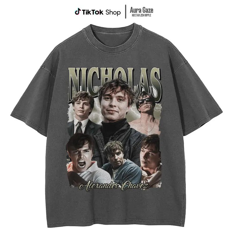 Nicholas Chavez Comfort Colors T-shirt, Unisex Tshirt For Men- For Women, Y2K 90s Retro Celebrity Movies Bootleg Tshirt, Soft Fit Cotton Womenswear