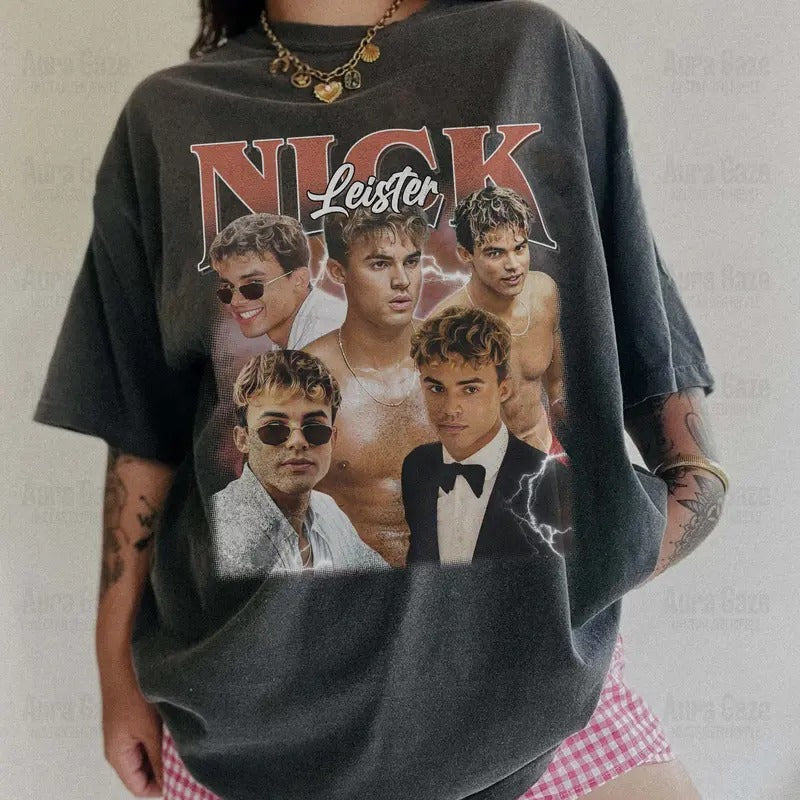 Nick Leister Comfort Colors Unisex Tshirt For Fan, My Fault London Movie 90s Retro Bootleg Shirt, Matthew Broome Fan Merch Celebrity Crush, Cotton Top