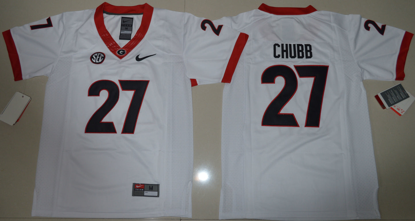 Nick Chubb 27 Youth White