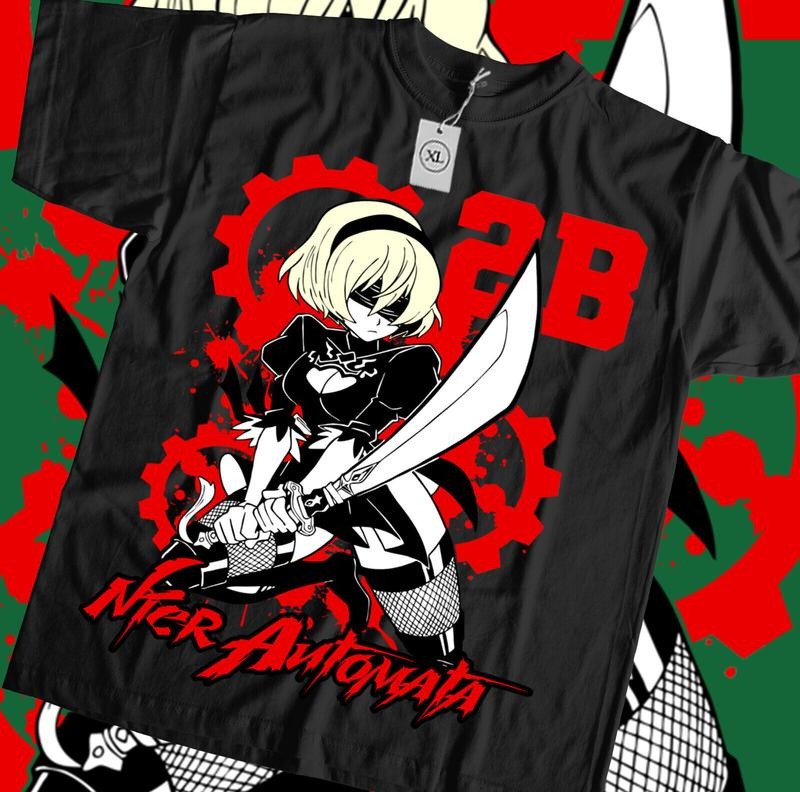Nier Automata 2B YoRHa New Unisex T-Shirt S-4XL,Girl,Cyber Punk Waifu graphic tee