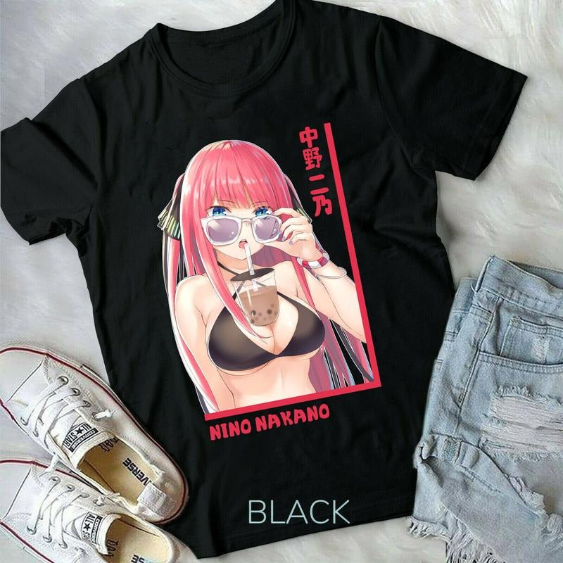 Nino Nakano, 5-toubun no Hanayome,new Anime Waifu new Unisex T-Shirt S-4XL Hoodie, Sweatshirt | InkThreadWorks.com